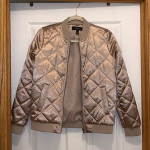 Shiny Forever 21 Puffer/Bomber Jacket